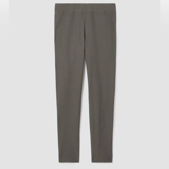 EILEEN FISHER Gray Green Washable Flex Ponte Straight Ankle Length Pants Sz XS - Picture 3 of 15